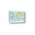 Picture of Googly Eyed Animal Map   _GroupedProduct_Rectangle_Landscape_Canvas_