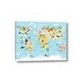 Picture of Googly Eyed Animal Map   _GroupedProduct_Rectangle_Landscape_Canvas_