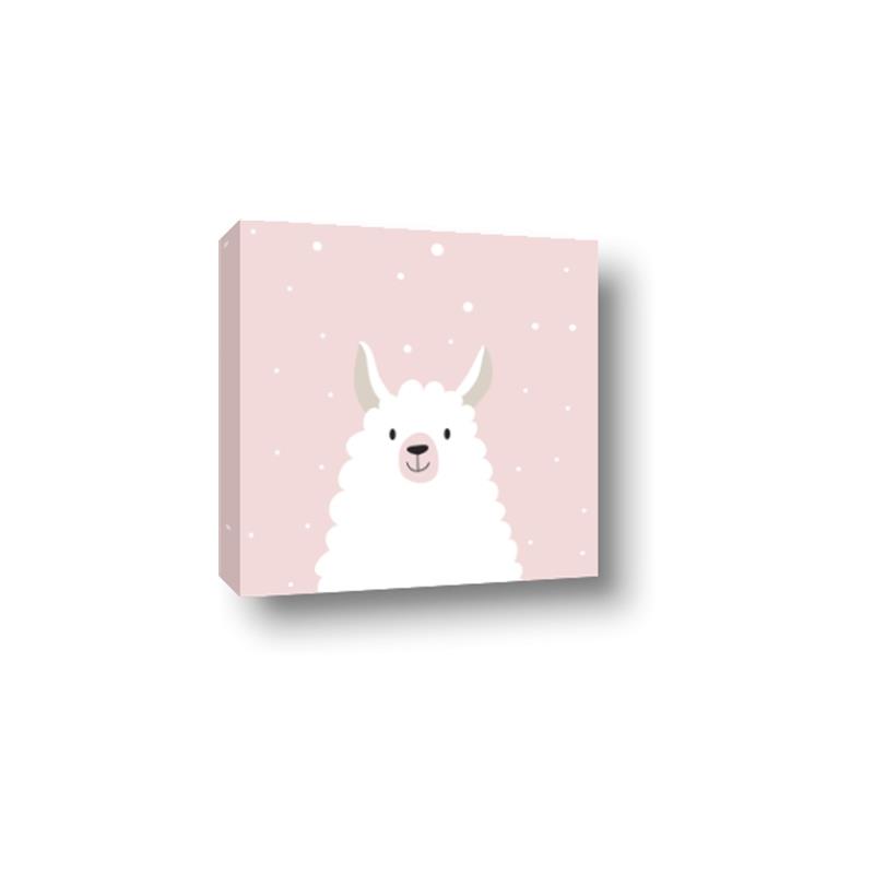 Picture of Pinky Llama  _GroupedProduct_Square_Mini_ _GroupedProduct_Square_Canvas_
