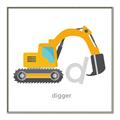 Picture of Digger _GroupedProduct_Square_Mini_ _GroupedProduct_Square_Canvas_Framed_