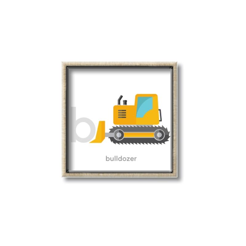 Picture of Bulldozer _GroupedProduct_Square_Mini_ _GroupedProduct_Square_Canvas_Framed_