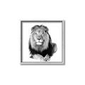 Picture of Lion Black and White _GroupedProduct_Square_Mini_ _GroupedProduct_Square_Canvas_Framed_