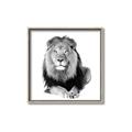 Picture of Lion Black and White _GroupedProduct_Square_Mini_ _GroupedProduct_Square_Canvas_Framed_