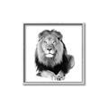 Picture of Lion Black and White _GroupedProduct_Square_Mini_ _GroupedProduct_Square_Canvas_Framed_