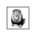 Picture of Lion Black and White _GroupedProduct_Square_Mini_ _GroupedProduct_Square_Canvas_Framed_