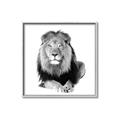 Picture of Lion Black and White _GroupedProduct_Square_Mini_ _GroupedProduct_Square_Canvas_Framed_