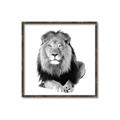 Picture of Lion Black and White _GroupedProduct_Square_Mini_ _GroupedProduct_Square_Canvas_Framed_
