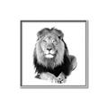 Picture of Lion Black and White _GroupedProduct_Square_Mini_ _GroupedProduct_Square_Canvas_Framed_