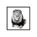Picture of Lion Black and White _GroupedProduct_Square_Mini_ _GroupedProduct_Square_Canvas_Framed_