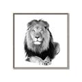 Picture of Lion Black and White _GroupedProduct_Square_Mini_ _GroupedProduct_Square_Canvas_Framed_