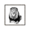 Picture of Lion Black and White _GroupedProduct_Square_Mini_ _GroupedProduct_Square_Canvas_Framed_