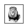 Picture of Lion Black and White _GroupedProduct_Square_Mini_ _GroupedProduct_Square_Canvas_Framed_