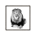 Picture of Lion Black and White _GroupedProduct_Square_Mini_ _GroupedProduct_Square_Canvas_Framed_