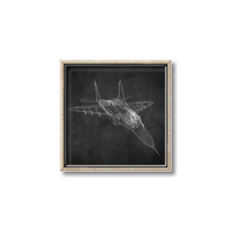 Picture of Blueprint Jet I _GroupedProduct_Square_Mini_ _GroupedProduct_Square_Canvas_Framed_
