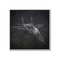 Picture of Blueprint Jet I _GroupedProduct_Square_Mini_ _GroupedProduct_Square_Canvas_Framed_
