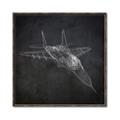 Picture of Blueprint Jet I _GroupedProduct_Square_Mini_ _GroupedProduct_Square_Canvas_Framed_