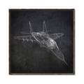 Picture of Blueprint Jet I _GroupedProduct_Square_Mini_ _GroupedProduct_Square_Canvas_Framed_