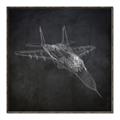 Picture of Blueprint Jet I _GroupedProduct_Square_Mini_ _GroupedProduct_Square_Canvas_Framed_