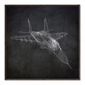Picture of Blueprint Jet I _GroupedProduct_Square_Mini_ _GroupedProduct_Square_Canvas_Framed_