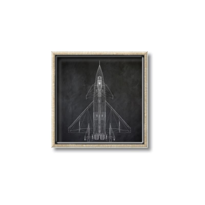Picture of Blueprint Jet II _GroupedProduct_Square_Mini_ _GroupedProduct_Square_Canvas_Framed_