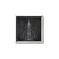 Picture of Blueprint Jet II _GroupedProduct_Square_Mini_ _GroupedProduct_Square_Canvas_Framed_