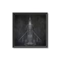 Picture of Blueprint Jet II _GroupedProduct_Square_Mini_ _GroupedProduct_Square_Canvas_Framed_