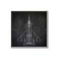 Picture of Blueprint Jet II _GroupedProduct_Square_Mini_ _GroupedProduct_Square_Canvas_Framed_
