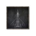 Picture of Blueprint Jet II _GroupedProduct_Square_Mini_ _GroupedProduct_Square_Canvas_Framed_