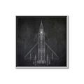 Picture of Blueprint Jet II _GroupedProduct_Square_Mini_ _GroupedProduct_Square_Canvas_Framed_