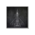 Picture of Blueprint Jet II _GroupedProduct_Square_Mini_ _GroupedProduct_Square_Canvas_Framed_