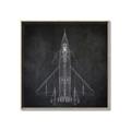 Picture of Blueprint Jet II _GroupedProduct_Square_Mini_ _GroupedProduct_Square_Canvas_Framed_