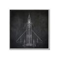 Picture of Blueprint Jet II _GroupedProduct_Square_Mini_ _GroupedProduct_Square_Canvas_Framed_