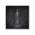 Picture of Blueprint Jet II _GroupedProduct_Square_Mini_ _GroupedProduct_Square_Canvas_Framed_