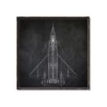 Picture of Blueprint Jet II _GroupedProduct_Square_Mini_ _GroupedProduct_Square_Canvas_Framed_