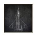 Picture of Blueprint Jet II _GroupedProduct_Square_Mini_ _GroupedProduct_Square_Canvas_Framed_