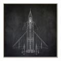 Picture of Blueprint Jet II _GroupedProduct_Square_Mini_ _GroupedProduct_Square_Canvas_Framed_