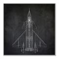 Picture of Blueprint Jet II _GroupedProduct_Square_Mini_ _GroupedProduct_Square_Canvas_Framed_