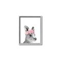 Picture of Kangaroo with floral _GroupedProduct_Rectangle_Portrait_Mini_ _GroupedProduct_Rectangle_Portrait_Canvas_Framed_