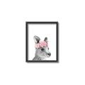 Picture of Kangaroo with floral _GroupedProduct_Rectangle_Portrait_Mini_ _GroupedProduct_Rectangle_Portrait_Canvas_Framed_