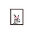Picture of Kangaroo with floral _GroupedProduct_Rectangle_Portrait_Mini_ _GroupedProduct_Rectangle_Portrait_Canvas_Framed_