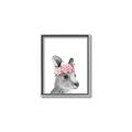 Picture of Kangaroo with floral _GroupedProduct_Rectangle_Portrait_Mini_ _GroupedProduct_Rectangle_Portrait_Canvas_Framed_