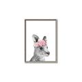 Picture of Kangaroo with floral _GroupedProduct_Rectangle_Portrait_Mini_ _GroupedProduct_Rectangle_Portrait_Canvas_Framed_
