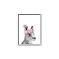 Picture of Kangaroo with floral _GroupedProduct_Rectangle_Portrait_Mini_ _GroupedProduct_Rectangle_Portrait_Canvas_Framed_