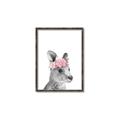 Picture of Kangaroo with floral _GroupedProduct_Rectangle_Portrait_Mini_ _GroupedProduct_Rectangle_Portrait_Canvas_Framed_