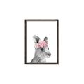 Picture of Kangaroo with floral _GroupedProduct_Rectangle_Portrait_Mini_ _GroupedProduct_Rectangle_Portrait_Canvas_Framed_