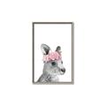 Picture of Kangaroo with floral _GroupedProduct_Rectangle_Portrait_Mini_ _GroupedProduct_Rectangle_Portrait_Canvas_Framed_