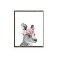 Picture of Kangaroo with floral _GroupedProduct_Rectangle_Portrait_Mini_ _GroupedProduct_Rectangle_Portrait_Canvas_Framed_