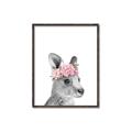 Picture of Kangaroo with floral _GroupedProduct_Rectangle_Portrait_Mini_ _GroupedProduct_Rectangle_Portrait_Canvas_Framed_