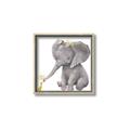 Picture of Baby Elephant with Duck  _GroupedProduct_Square_Mini_ _GroupedProduct_Square_Canvas_Framed_