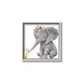 Picture of Baby Elephant with Duck  _GroupedProduct_Square_Mini_ _GroupedProduct_Square_Canvas_Framed_